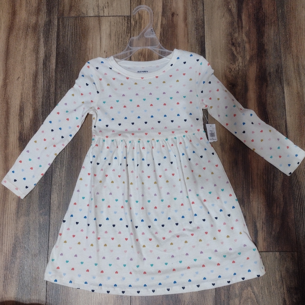 4t girls old navy heart dress long sleeves